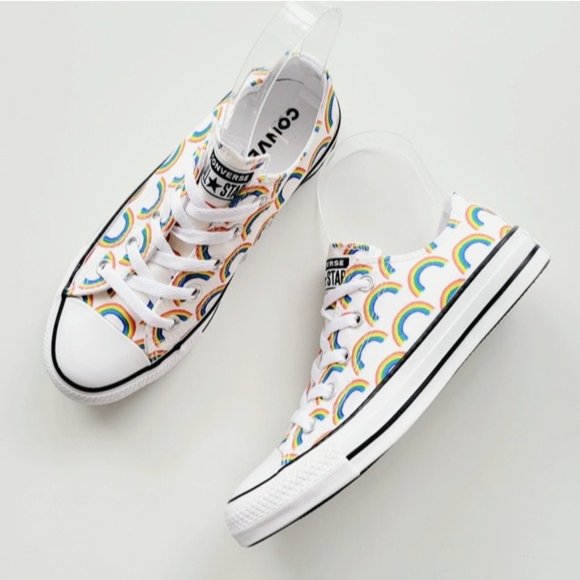 Converse Chuck Taylor All Star Bright Crimson "Rainbows" Youth 3 - Picture 1 of 6